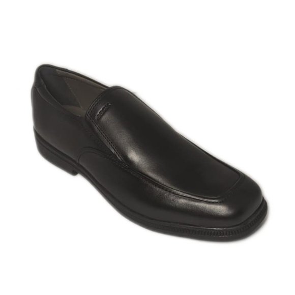 Geox J Federico N Kids Leather Slip On Shoe Black - Picture 3 of 11